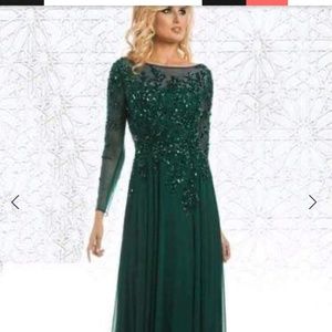 CoutureCandy Emerald Gown- NWT